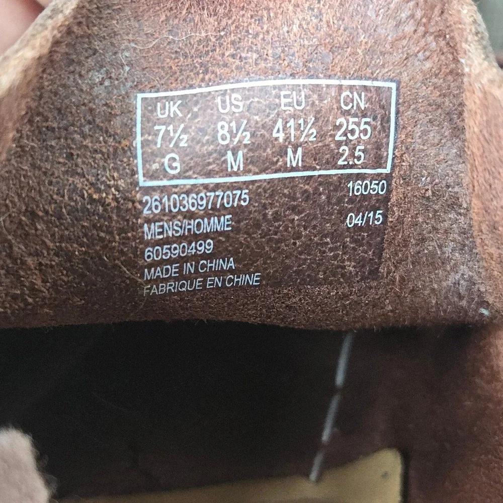 Clarks Mens Wallabee Desert Boot Size 8.5M Moccasin Brown Leather Crepe Gum Sole